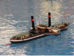 A beautiful model of the Rhine paddle steamer Koln.